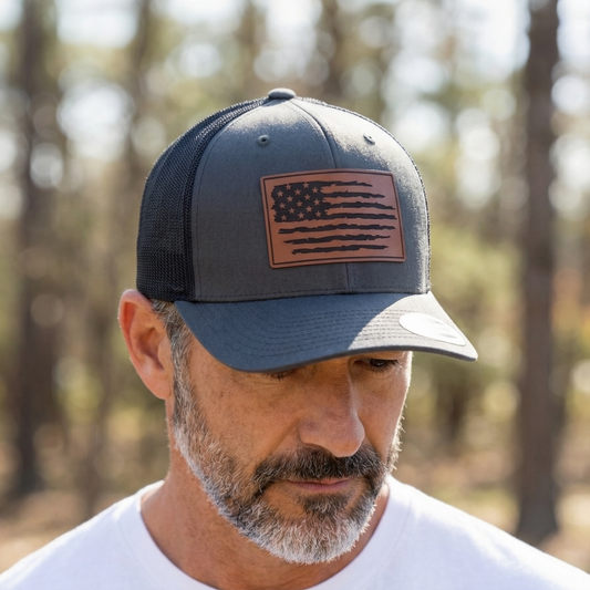 Personalizable Distressed Flag Snapback Hat