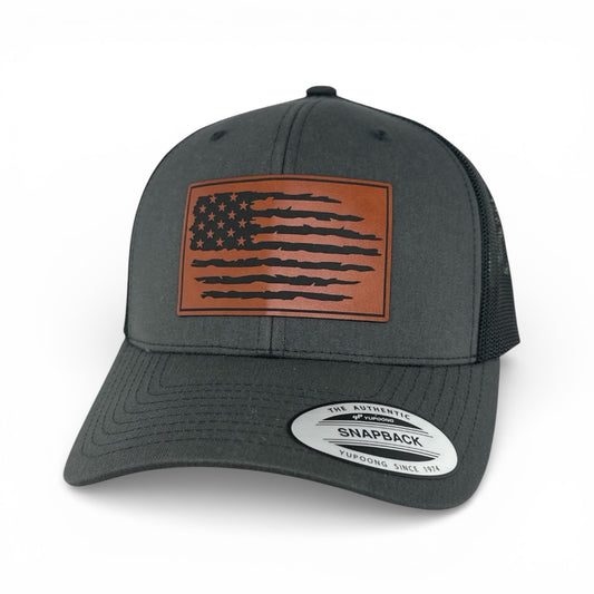 Personalizable Distressed Flag Snapback Hat