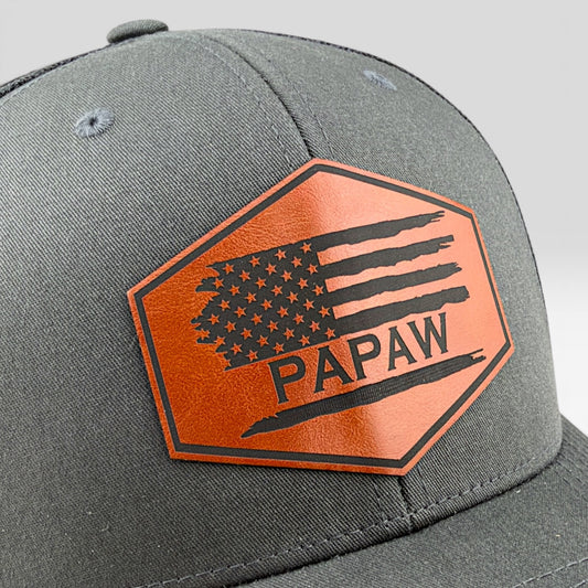 Personalized Distressed American Flag Hat for Grandpa or Dad